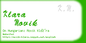 klara movik business card